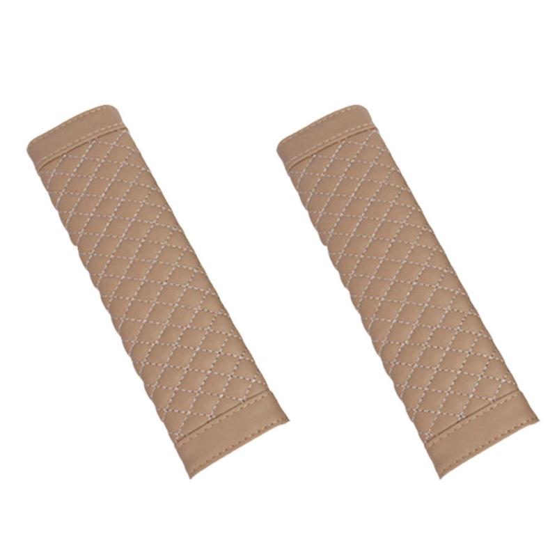 1 Pair Car Safety Seat Belt Faux Leather Shoulder Pad Cover Belt Protector