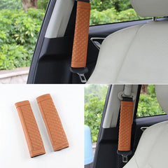 1 Pair Car Safety Seat Belt Faux Leather Shoulder Pad Cover Belt Protector
