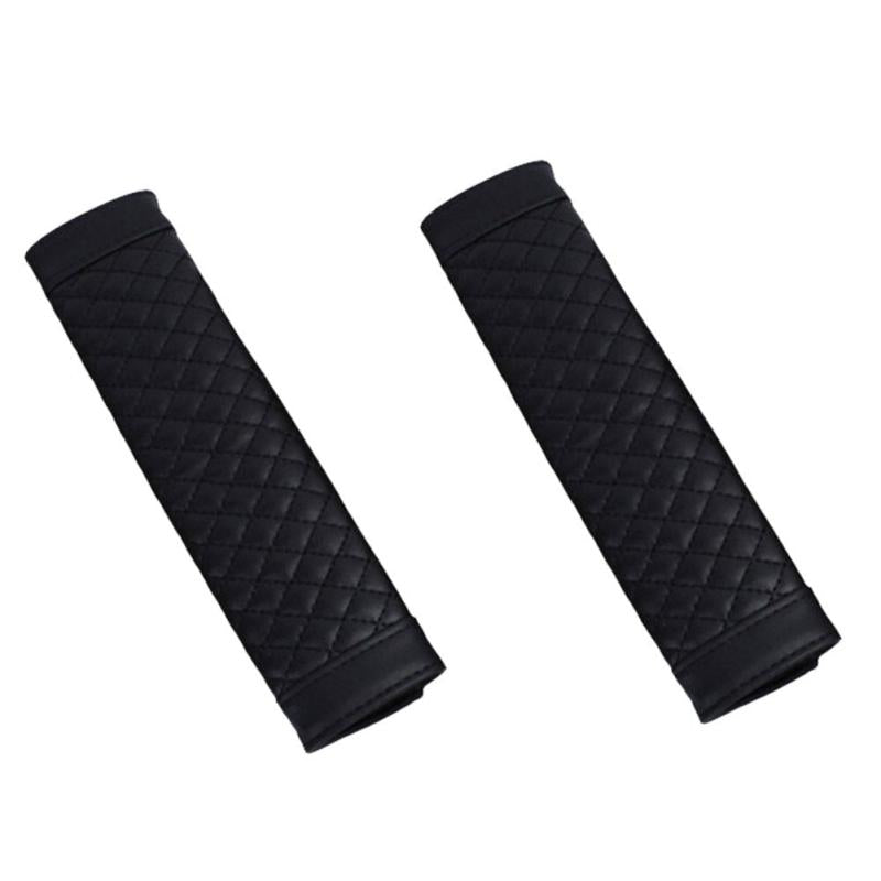 1 Pair Car Safety Seat Belt Faux Leather Shoulder Pad Cover Belt Protector