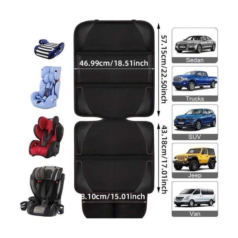 Car Safety Seat Pad Anti slip Anti wear With Storage Bag