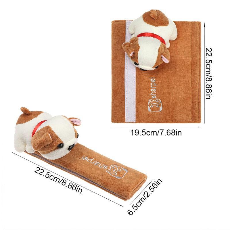 Plush Dog Cat Car Seat Belt Cover for Comfortable Safety