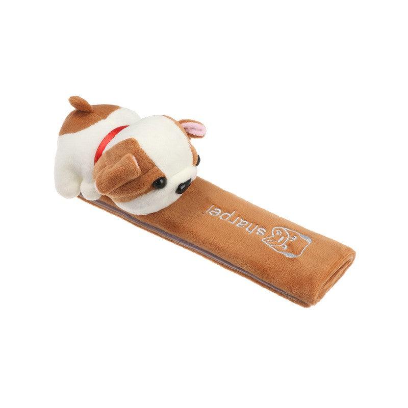 Plush Dog Cat Car Seat Belt Cover for Comfortable Safety