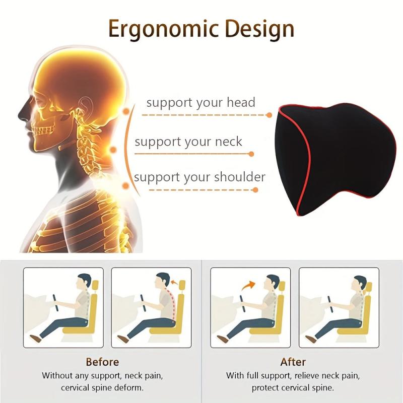 Car Neck Headrest Pillow Memory Cotton