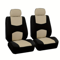 Polyester Car Seat Covers Front Pairs Gray Tan Red Car Seat Cushion