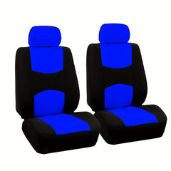 Polyester Car Seat Covers Front Pairs Gray Tan Red Car Seat Cushion