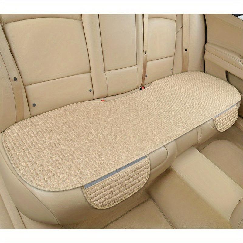 Car Rear Seat Cover Linen Fabric Protector Anti-slip