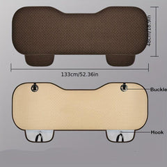 Car Rear Seat Cover Linen Fabric Protector Anti-slip