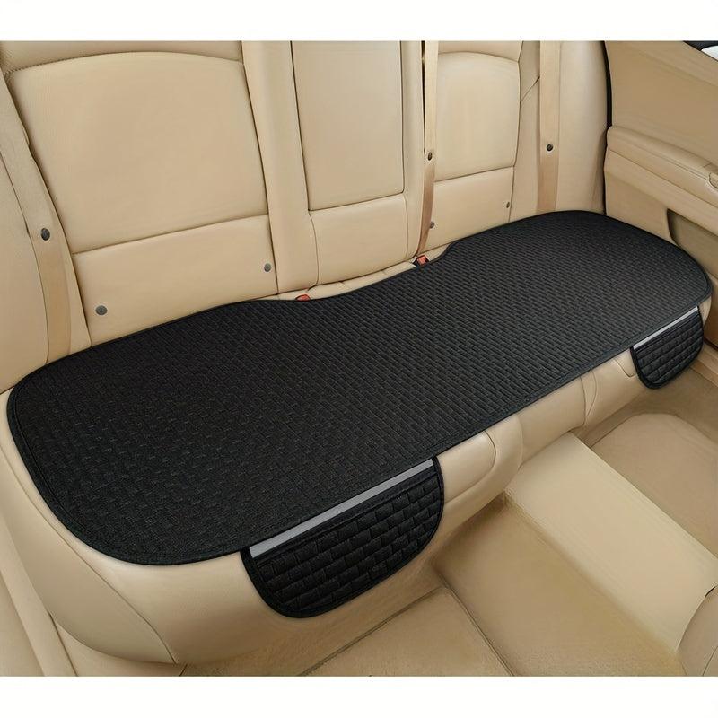 Car Rear Seat Cover Linen Fabric Protector Anti-slip