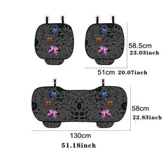 1pc Butterfly Pattern Car Seat Cover Front Rear Seat Pad Car Interior Seat Mat