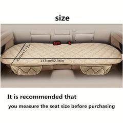 3pcs Plush Plaid Car Seat Cushion for Warmth & Protection