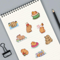 50 Cute Capybara Stickers for Devices and Bottles