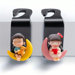 2pcs Bag Hooks Car Clips Headrest Organizer Auto Hangers Car Storage