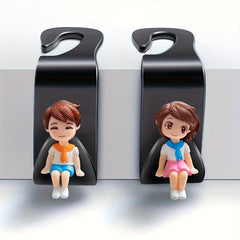 2pcs Bag Hooks Car Clips Headrest Organizer Auto Hangers Car Storage