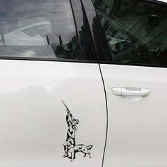 Hunter With Dog Car Body Sticker