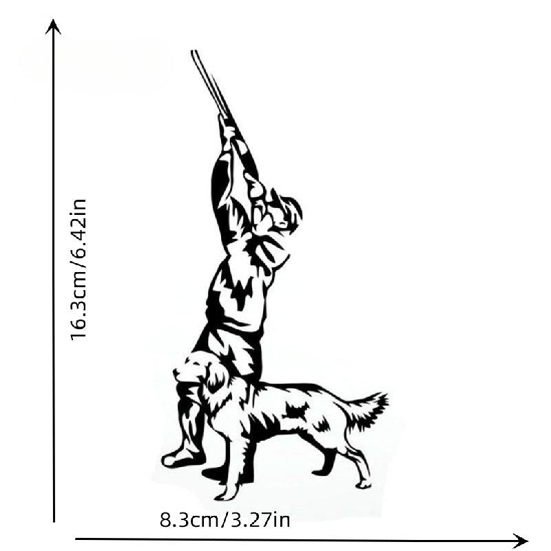 Hunter With Dog Car Body Sticker