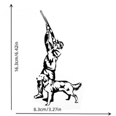 Hunter With Dog Car Body Sticker
