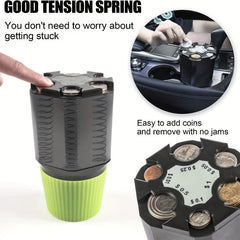 Car Coin Holder Storage Organizer for Variety of Coins
