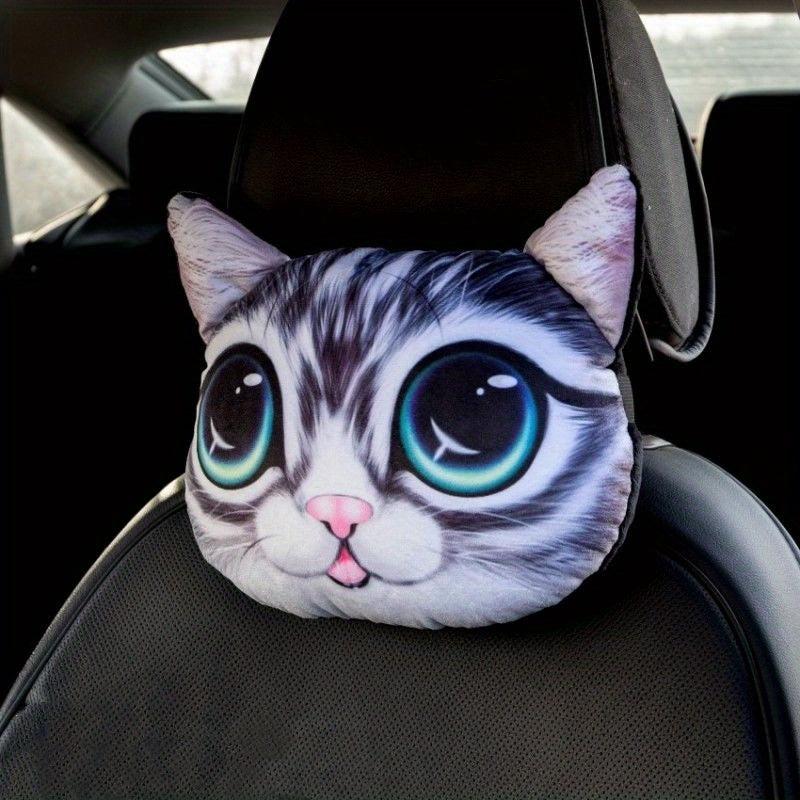 Car Headrest Cartoon Neck Pillow Husky Removable Washable