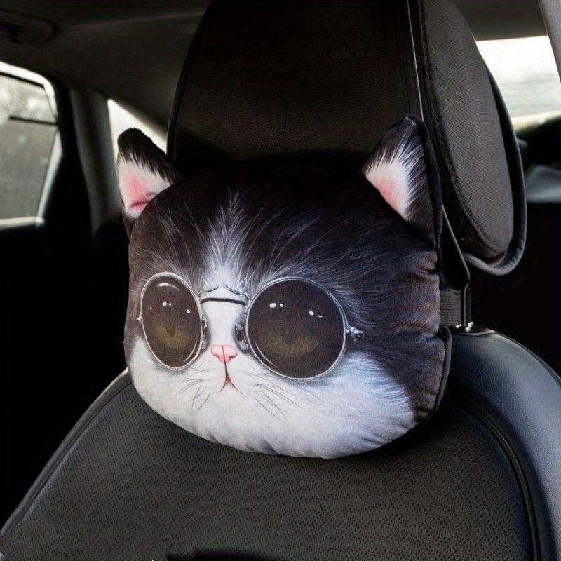 Car Headrest Cartoon Neck Pillow Husky Removable Washable