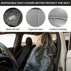 20pcs Reusable Plastic Car Seat Covers - Dustproof Car Seat Protector