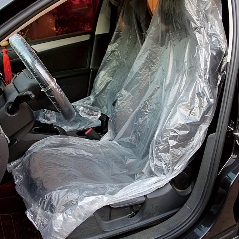 20pcs Reusable Plastic Car Seat Covers - Dustproof Car Seat Protector