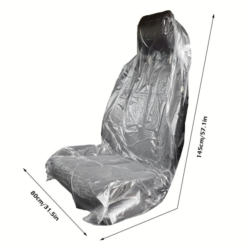 20pcs Reusable Plastic Car Seat Covers - Dustproof Car Seat Protector
