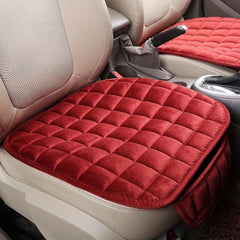 Plaid Car Seat Cover & Memory Foam Cushion Combo