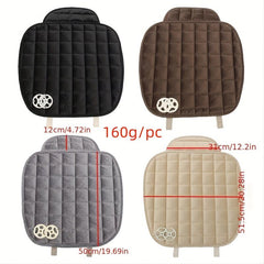 Plaid Car Seat Cover & Memory Foam Cushion Combo