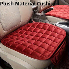 Plaid Car Seat Cover & Memory Foam Cushion Combo