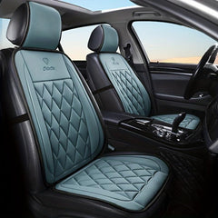 Faux Leather Car Seat Cover Rhombus Pattern Auto Van SUV