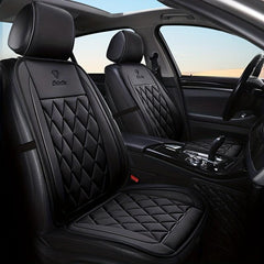 Faux Leather Car Seat Cover Rhombus Pattern Auto Van SUV