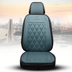 Faux Leather Car Seat Cover Rhombus Pattern Auto Van SUV