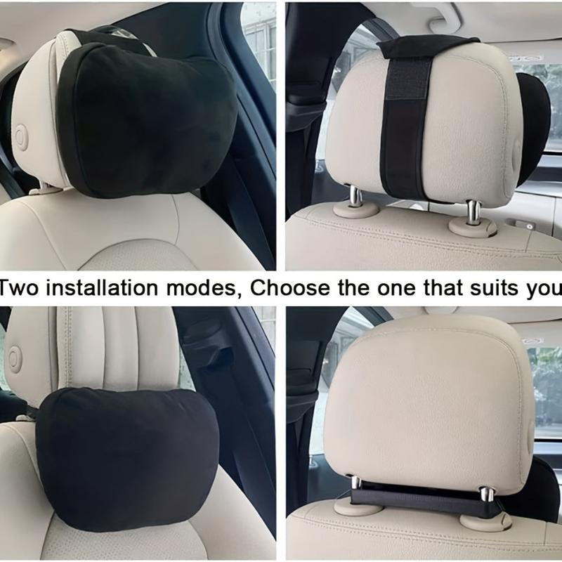 Ultra Soft Car Headrest Neck Pillow with Removable Lid