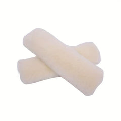 2pcs Soft Sheepskin Car Seat Belt Cushion - Shoulder & Neck Pad Protection