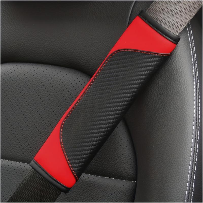 2pcs Carbon Fiber Car Seat Belt Covers for Men and Women