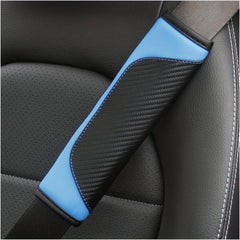 2pcs Carbon Fiber Car Seat Belt Covers for Men and Women
