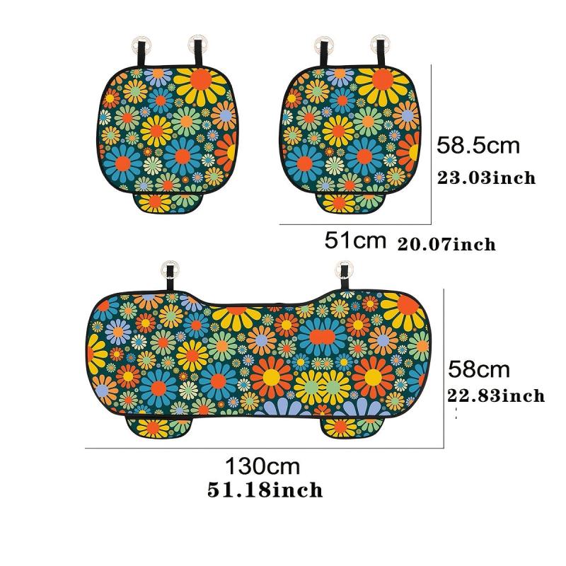 Colorful Flower Print Car Seat Cushion