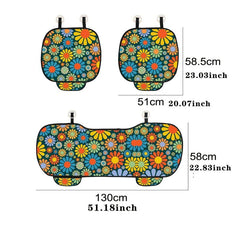 Colorful Flower Print Car Seat Cushion