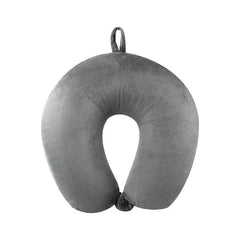 Car Neck U Shaped Headrest Grey Elastic Headrest Seat Pillow