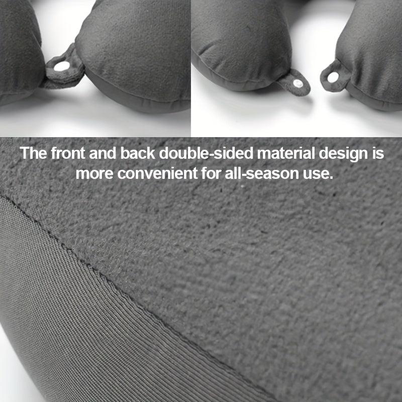 Car Neck U Shaped Headrest Grey Elastic Headrest Seat Pillow