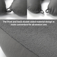 Car Neck U Shaped Headrest Grey Elastic Headrest Seat Pillow