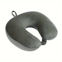 Car Neck U Shaped Headrest Grey Elastic Headrest Seat Pillow