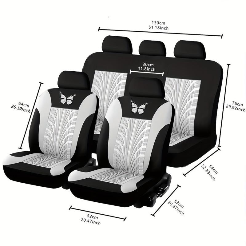 Butterfly Seat Cover Breathable Full Surround Auto Front Rear Seat Cushion