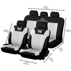 Butterfly Seat Cover Breathable Full Surround Auto Front Rear Seat Cushion