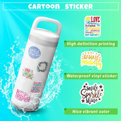 50pcs DREAM BIG Waterproof Stickers DIY Creative Doodle Motorcyc