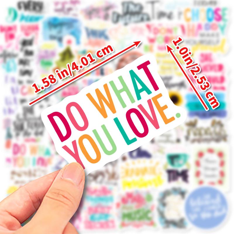 50pcs DREAM BIG Waterproof Stickers DIY Creative Doodle Motorcyc