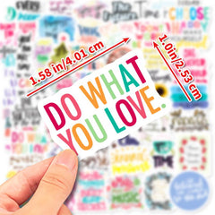 50pcs DREAM BIG Waterproof Stickers DIY Creative Doodle Motorcyc