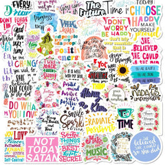 50pcs DREAM BIG Waterproof Stickers DIY Creative Doodle Motorcyc