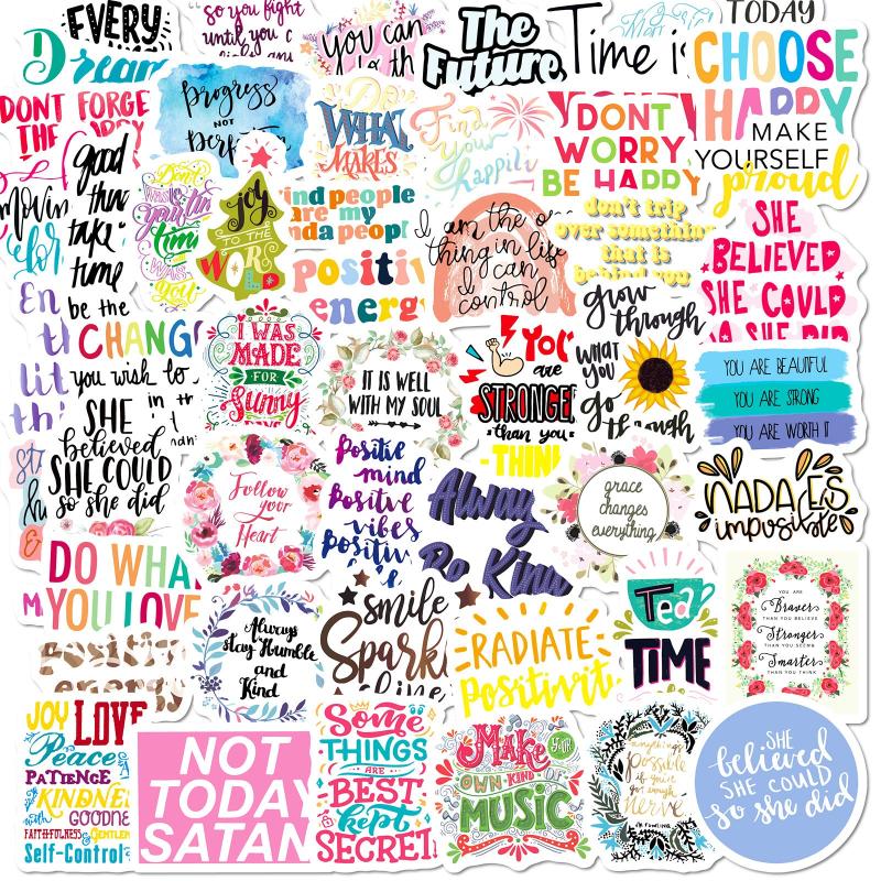50pcs DREAM BIG Waterproof Stickers DIY Creative Doodle Motorcyc