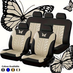 9-Piece Red Butterfly Car Seat Set for Ultimate Comfort